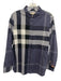 Burberry Brit Size M Blue, Gray, White Cotton Long Sleeve Plaid Button Top Blue, Gray, White / M