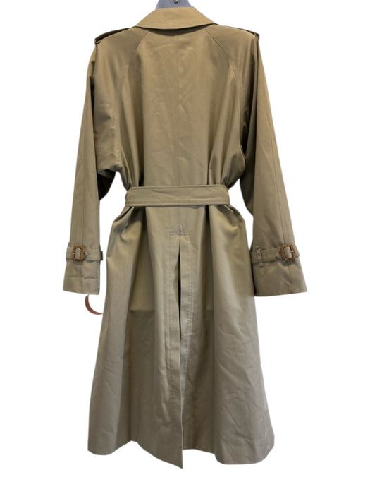 Burberry's Size 10 Beige Cotton & Polyester Double Breast Novacheck Lining Coat Beige / 10