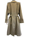 Burberry's Size 10 Beige Cotton & Polyester Double Breast Novacheck Lining Coat Beige / 10