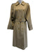 Burberry's Size 10 Beige Cotton & Polyester Double Breast Novacheck Lining Coat Beige / 10