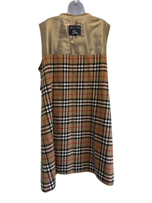 Burberry's Size 10 Beige Cotton & Polyester Double Breast Novacheck Lining Coat Beige / 10