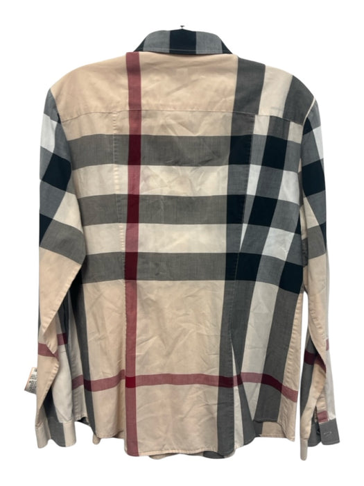 Burberry Brit Size M Beige, Black, Red Cotton Long Sleeve Novacheck Plaid Top Beige, Black, Red / M