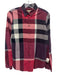 Burberry Brit Size S Purple, Red, Black Cotton Long Sleeve Plaid Button Top Purple, Red, Black / S