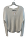 Vince Size XS Cream Cotton V Neck Knit Long Sleeve Sweater Cream / XS