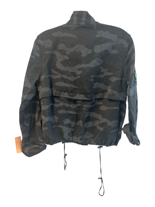 Rails Size S Grey Lyocell blend Camo Patches Zip Up Pockets Jacket Grey / S