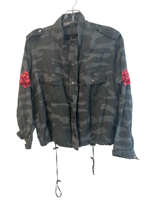 Rails Size S Grey Lyocell blend Camo Patches Zip Up Pockets Jacket Grey / S
