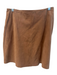 Ted Baker Size 2 Camel Suede Wrap Skirt Above Knee Button clasp Skirt Camel / 2