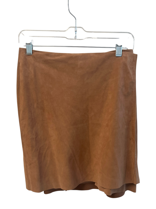 Ted Baker Size 2 Camel Suede Wrap Skirt Above Knee Button clasp Skirt Camel / 2