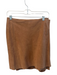 Ted Baker Size 2 Camel Suede Wrap Skirt Above Knee Button clasp Skirt Camel / 2