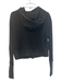 Free People One Size XS Gray Cotton Zip Close Waffle Knit Hood Cropped Jacket Gray / XS