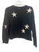 Rails Size S Black Cotton & Cashmere Round Neck Stars Long Sleeve Knit Sweater Black / S
