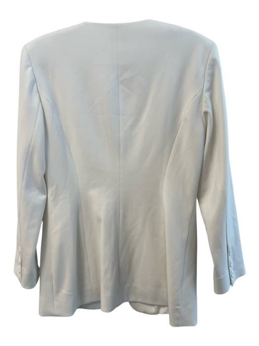 Favorite Daughter Size XS Cream Polyester Blend Scoop Neck Buttons Blazer Jacket Cream / XS