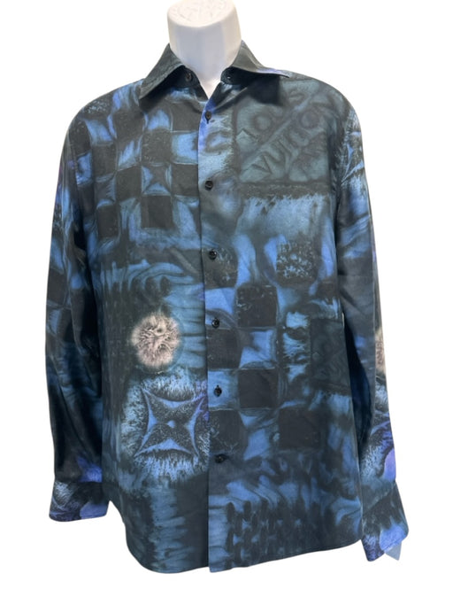 Louis Vuitton Size S Blue & Multi Long Sleeve Shirt Blue & Multi / S