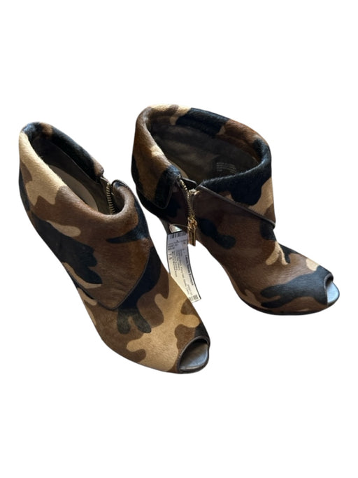 Michael Michael Kors Shoe Size 7.5 Green & Black Pony Hair Stiletto Camo Boots Green & Black / 7.5