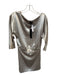 Banana Republic Size 8 Gold Polyester Long Sleeve Metallic Dress Gold / 8