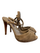 Ralph Lauren Collection Shoe Size 6 Green Suede open toe Ankle Strap Heel Shoes Green / 6