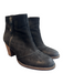 Paul Green Shoe Size 6 Black Leather Round Toe Side Zip Ankle Boot Shoes Black / 6