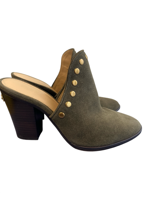 Michael Kors Shoe Size 6 Green Leather Upper Suede Almond Toe Mule Shoes Green / 6