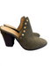 Michael Kors Shoe Size 6 Green Leather Upper Suede Almond Toe Mule Shoes Green / 6
