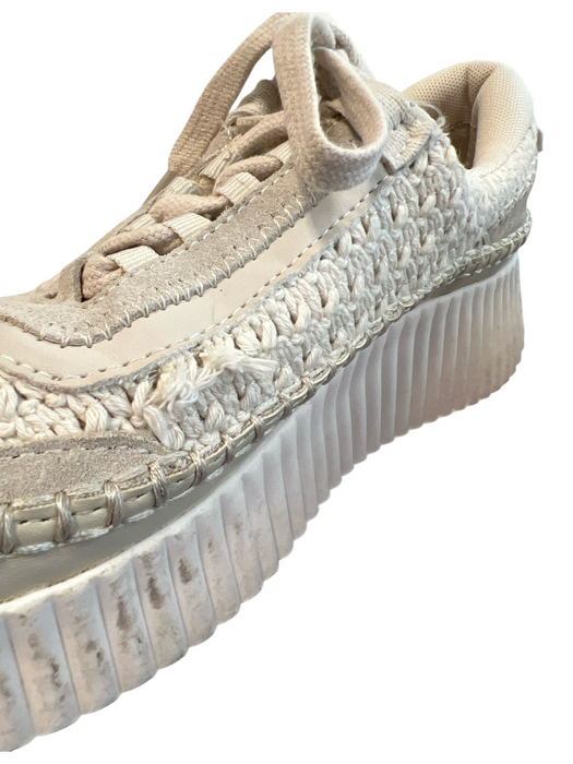 Dolce Vita Shoe Size 8 White Manmade Material Round Toe Woven Detail Sneakers White / 8