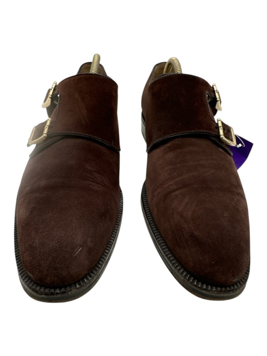 Ferragamo Shoe Size 10 AS IS Brown Suede Solid Buckle Detail Men's Shoes Brown / 10