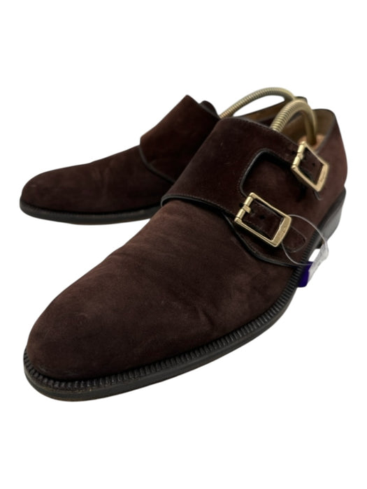 Ferragamo Shoe Size 10 AS IS Brown Suede Solid Buckle Detail Men's Shoes Brown / 10
