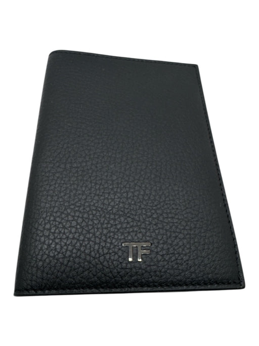 Tom Ford New Black Leather Solid Bifold Men's Wallet Black