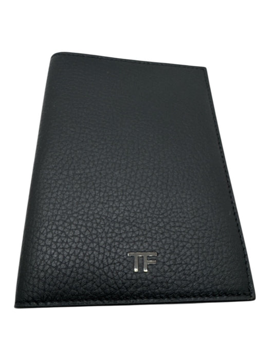 Tom Ford New Black Leather Solid Bifold Men's Wallet Black