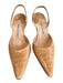 Manolo Blahnik Shoe Size 35.5 Light Tan Leather Slingbacks Pointed Toe Shoes Light Tan / 35.5