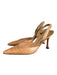 Manolo Blahnik Shoe Size 35.5 Light Tan Leather Slingbacks Pointed Toe Shoes Light Tan / 35.5