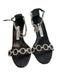 Manolo Blahnik Shoe Size 36.5 Black Rhinestone open toe Chain Detail Shoes Black / 36.5