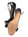 Manolo Blahnik Shoe Size 36.5 Black Rhinestone open toe Chain Detail Shoes Black / 36.5