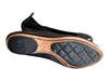 Chanel Shoe Size 36 Black Leather Patent Leather Toe Cap Flat Ballerina Shoes Black / 36