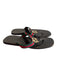 Gucci Shoe Size 36 Red & green Leather Canvas Gold Logo Flat Sandal Shoes Red & green / 36
