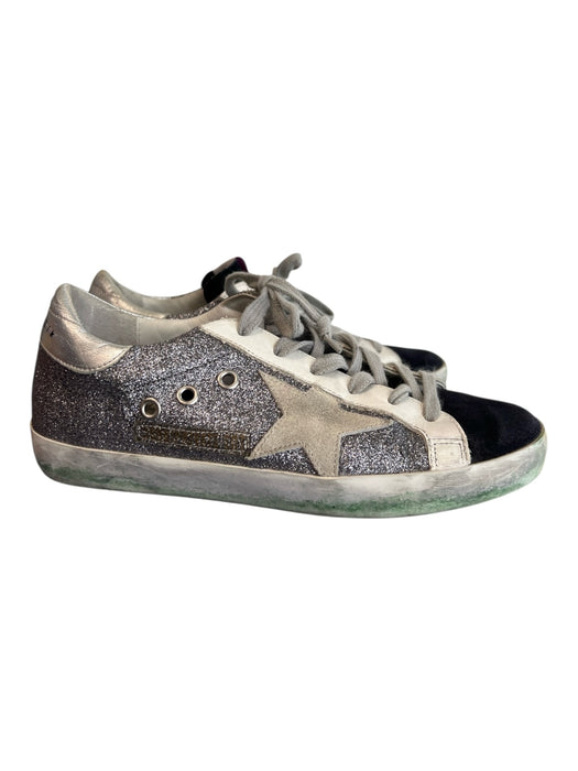 Golden Goose Shoe Size 36 White Gray & Black Leather & Suede Low Top Shoes White Gray & Black / 36