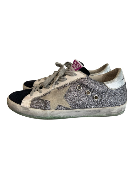 Golden Goose Shoe Size 36 White Gray & Black Leather & Suede Low Top Shoes White Gray & Black / 36