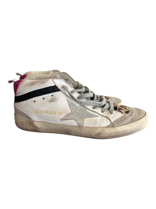 Golden Goose Shoe Size 36 White, Brown & tan Leather & Suede Calf Hair Shoes White, Brown & tan / 36