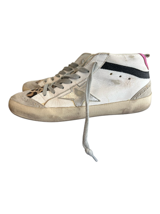 Golden Goose Shoe Size 36 White, Brown & tan Leather & Suede Calf Hair Shoes White, Brown & tan / 36