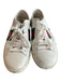 Gucci Shoe Size 36 White Leather Low Top lace up Bee Embroidery Sneaker Shoes White / 36