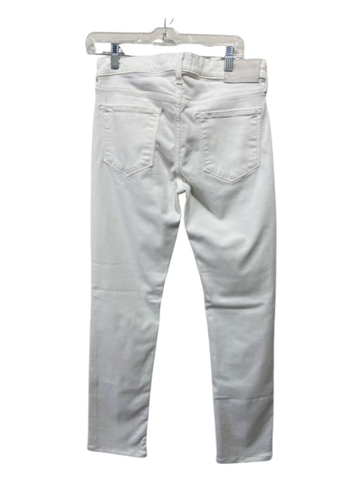 Paige Size 30 White Cotton Blend Solid Jean Men's Pants 30