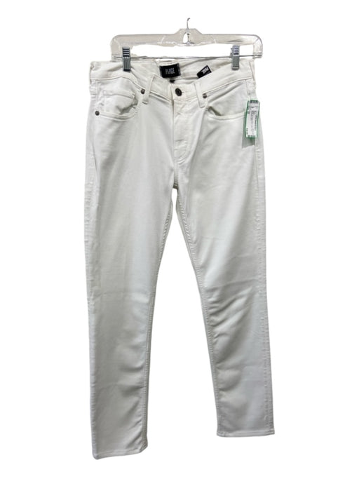 Paige Size 30 White Cotton Blend Solid Jean Men's Pants 30