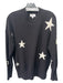 Pistola Size XS Black & White Cotton Crewneck stars Side Slits Sweater Black & White / XS