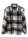 Rails Size XS Black, Brown & White Poly Blend Plaid Button Down Shacket Top Black, Brown & White / XS