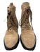 All Saints Shoe Size 38 Beige Suede Inner Side Zip Laces Low Block Heel Boots Beige / 38