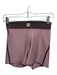 Alo Size S Mauve Pink & Black Elastic Stripe Detail Biker Shorts Shorts Mauve Pink & Black / S