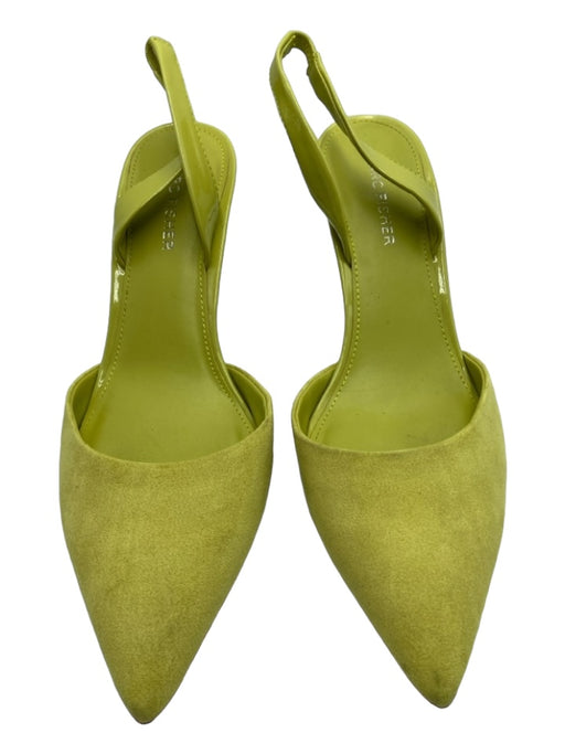 Marc Fisher Shoe Size 8 Chartreuse Green Suede Pointed Toe Slingback Midi Pumps Chartreuse Green / 8