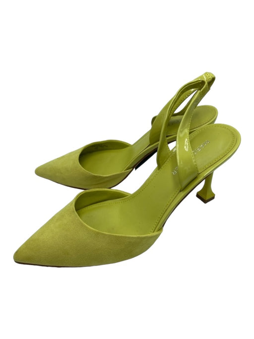 Marc Fisher Shoe Size 8 Chartreuse Green Suede Pointed Toe Slingback Midi Pumps Chartreuse Green / 8