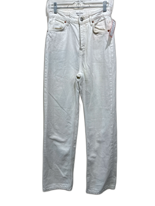 Reformation Jeans Size 26 Cream White Cotton Blend Denim High Waist Jeans Cream White / 26