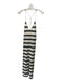 Massimo Dutti Size S Black & White Cotton Blend Striped U Neck Knit Dress Black & White / S