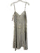 Reformation Size 10 Cream & Blue Linen dashed stripe knot front Maxi Dress Cream & Blue / 10
